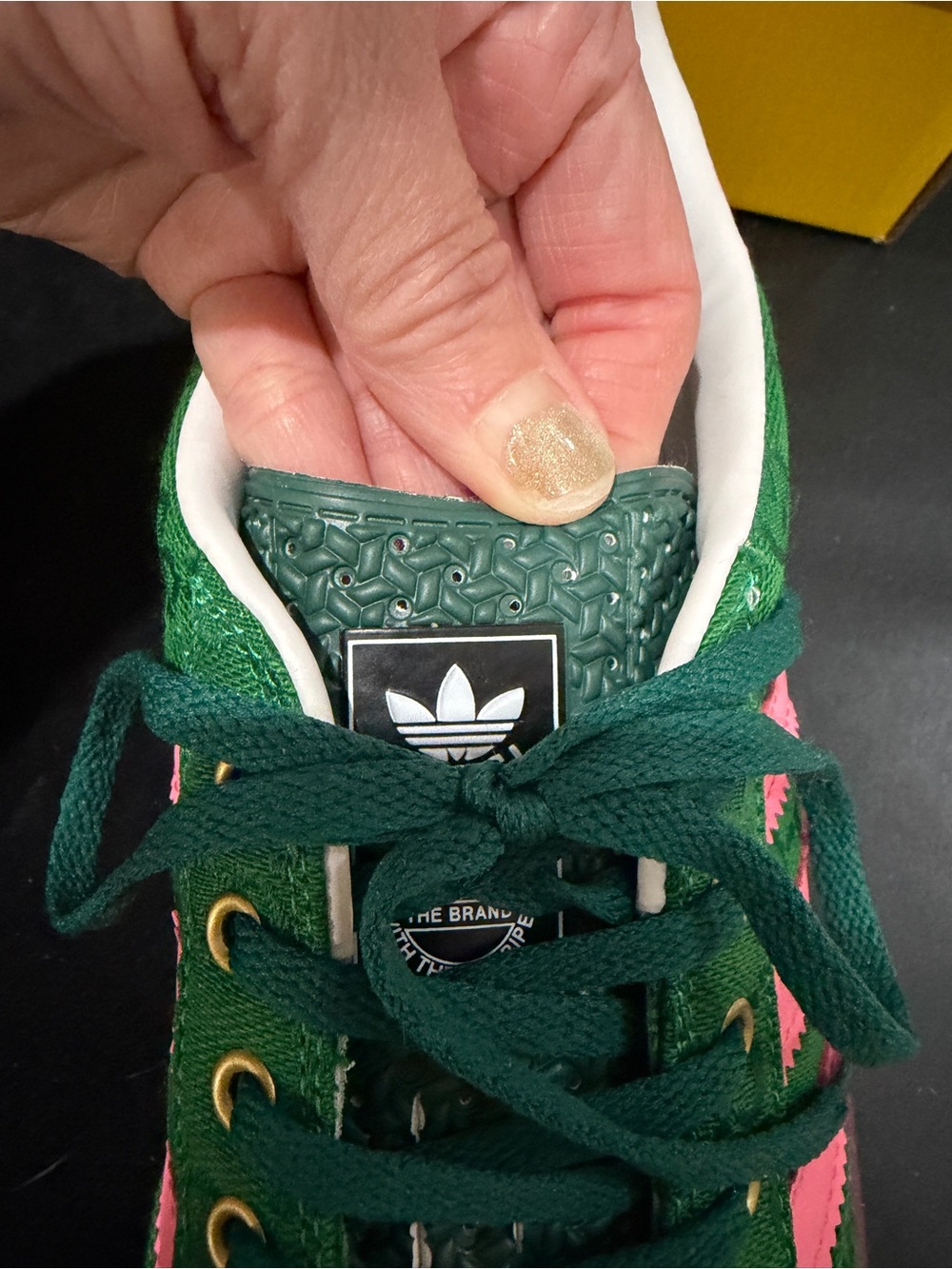 Adidas x Gucci Gazelle Green GG Monogram' sneakers featuring green canvas upper - Picture 7 of 11